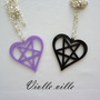 Heart pentagram necklace-1