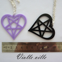 Heart pentagram necklace - Thumbnail 2