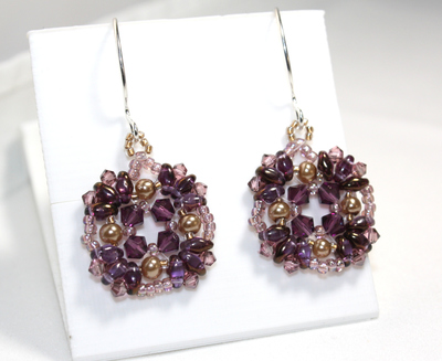 Passionate Purple Crystal Earrings