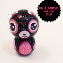 Cute cat Kokeshi Doll