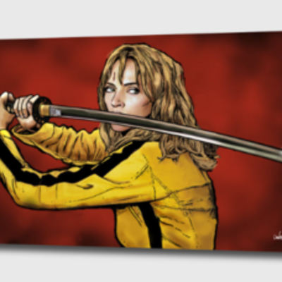 Kill bill: the bride - mounted canvas wrap 