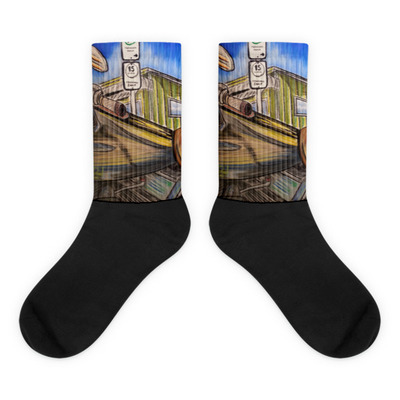 Fifteen minutes black foot socks by michael david