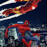 Iron Man & Spider-Man - Mounted Canvas Wrap  - Thumbnail 1