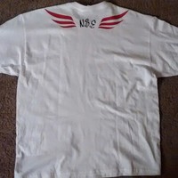 Da Hustle Don't Stop! (White,Red&Black) Shirt. - Thumbnail 1