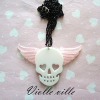 Skull with wings necklaces - Thumbnail 3