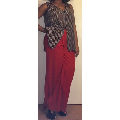 Striped Long Vest