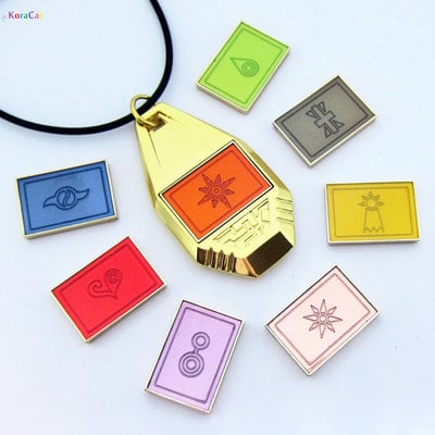 Digimon: tag with 8 removable crests (complete set)