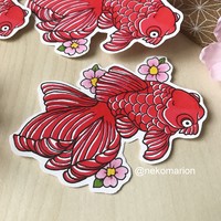 Fish Red Sakura - Stickers - Thumbnail 1