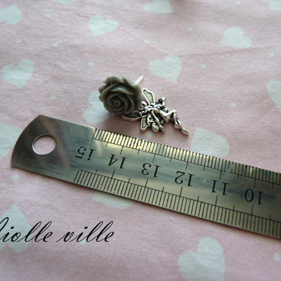 Rose and fairy earrings