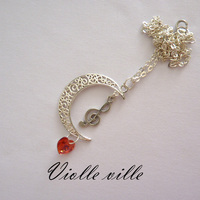 Moon and music necklace - Thumbnail 1