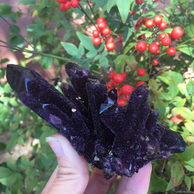 Dark purple spirit quartz 140 grams   
