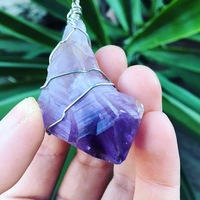 Large-Amethyst-Stone Necklace - Thumbnail 1