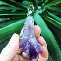Large-Amethyst-Stone Necklace - Thumbnail 3