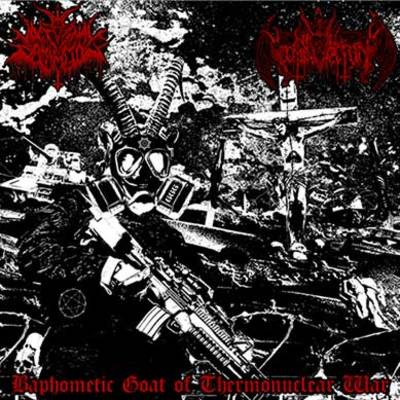  nihil dominätion / nocturnal damnation "baphometic goat of thermonuclear war" 7" - Thumbnail 4