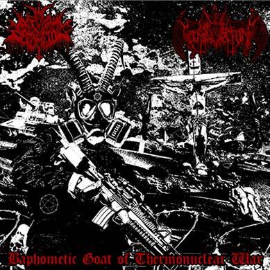  Nihil Dominätion / Nocturnal Damnation "Baphometic Goat of Thermonuclear War" 7"