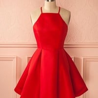 Cute red short prom dress,red homecoming dresses - Thumbnail 1