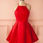 Cute red short prom dress,red homecoming dresses-1