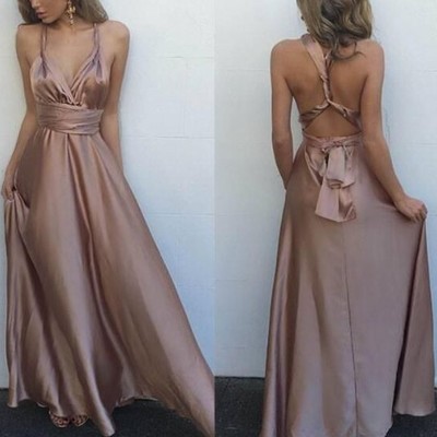 Sexy v neck long prom dress,formal dresses