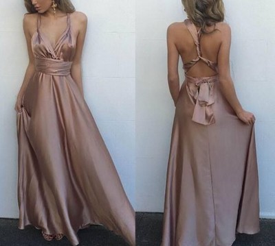 Sexy v neck long prom dress,formal dresses