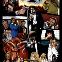 The Tarantinoverse - Mounted Canvas Wrap - Thumbnail 1