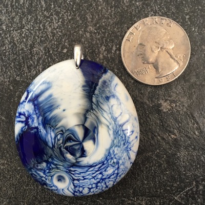 Arctic fog glass pendant x-large