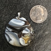 Earthtone Glass Pendant Satin Finish Large  - Thumbnail 1