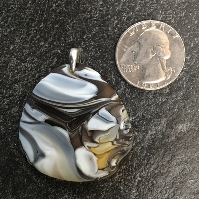 Earthtone glass pendant satin finish large 