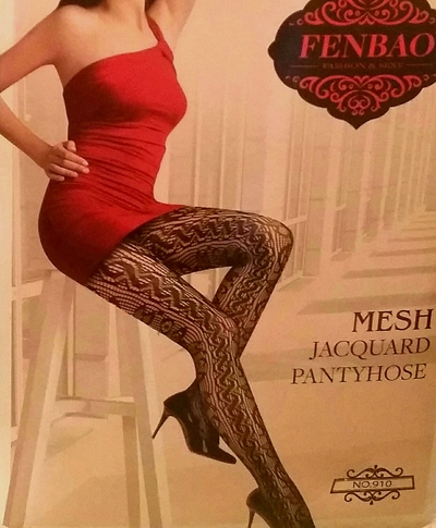 Swirl Pattern Mesh Pantyhose