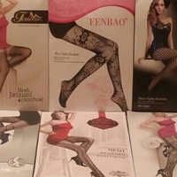 Swirl Pattern Mesh Pantyhose - Thumbnail 1