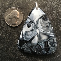 Black and White Glass Pendant X-Large - Thumbnail 1