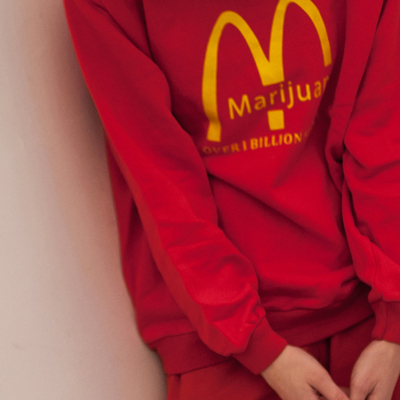 Marijuana red sweatshirt