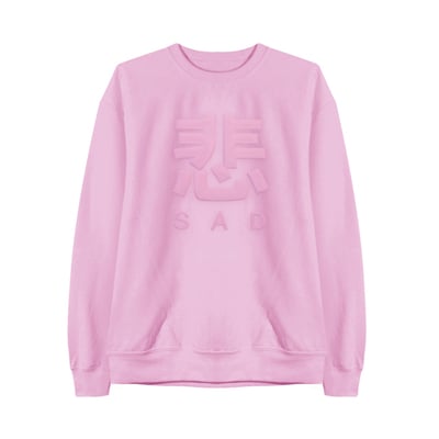 Sad sweatshirt pink
