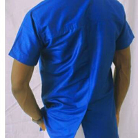 Blue Men's Dashiki Short Sleeve Shirt African Clothing Men's Wear - Thumbnail 2