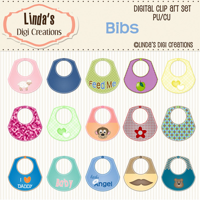 Bibs (clipart set)