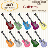 Guitars (ClipArt Set) - Thumbnail 1