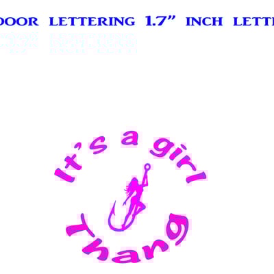 It's a girl thang outdoor vinyl lettering decal handmade