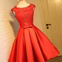  Cute A-line lace short prom dress,evening dress,homecoming dresses - Thumbnail 3