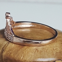 Tiara Ring - Rosegold Tiara Crown Ring - Silver Tiara Crown Ring - Quinceañera Ring - Sweet 16 Ring - Gift for her- Promise Anniversary Ring - Thumbnail 1