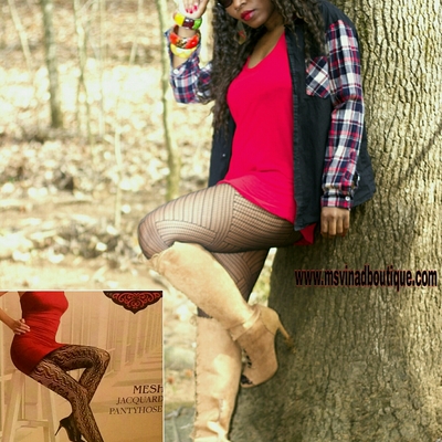 Pattern mesh pantyhose