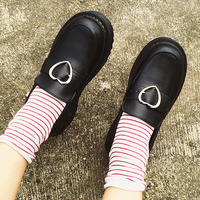 HARAJUKU HEART BUCKLE SHOES - Thumbnail 3