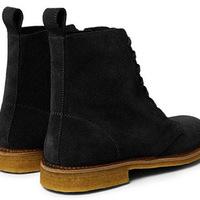 HANDMADE BROWN ANKLE HIGH CHUKKA LACE UP BOOTS MEN  - Thumbnail 4