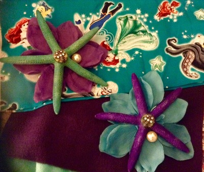 Little Mermaid Ariel inspired Hair Flower Clip -Fascinator-cosplay-disneybound