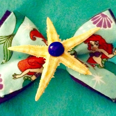 Little mermaid ariel inspired hair bow-disney bound-cosplay