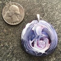 Lunar Purple Glass Pendant Large - Thumbnail 1