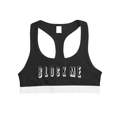 BLOCK ME SPORTS BRA BLACK
