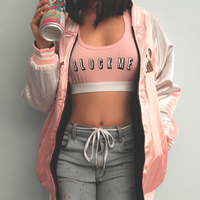 BLOCK ME SPORTS BRA PINK - Thumbnail 2