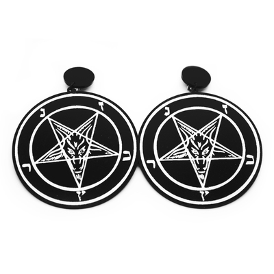 Baphomet earrings | black