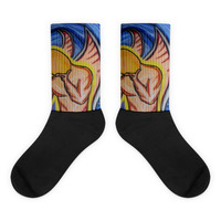 Contemplation Black foot socks by Michael David - Thumbnail 1