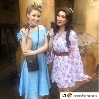 BM70 cinderella inspired dress disneybound princess off shoulder SML blue bow