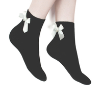 BOW SOCKS (CLICK FOR 3 COLORS) - Thumbnail 2
